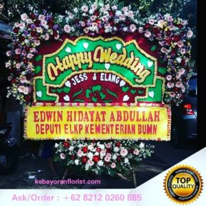 bunga papan ucapan selamat, bunga papan wedding, bunga papan pernikahan